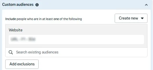 Custom Audiences ви позволява да създавате аудитории от хора, които вече са взаимодействали с бизнеса ви.
