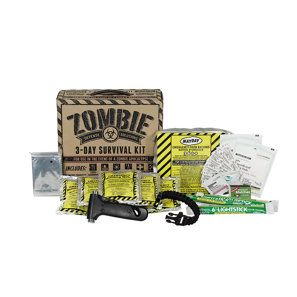 ZOMBIE DEFENSE SOLUTIONS - 3 DAY SURVIVAL KIT