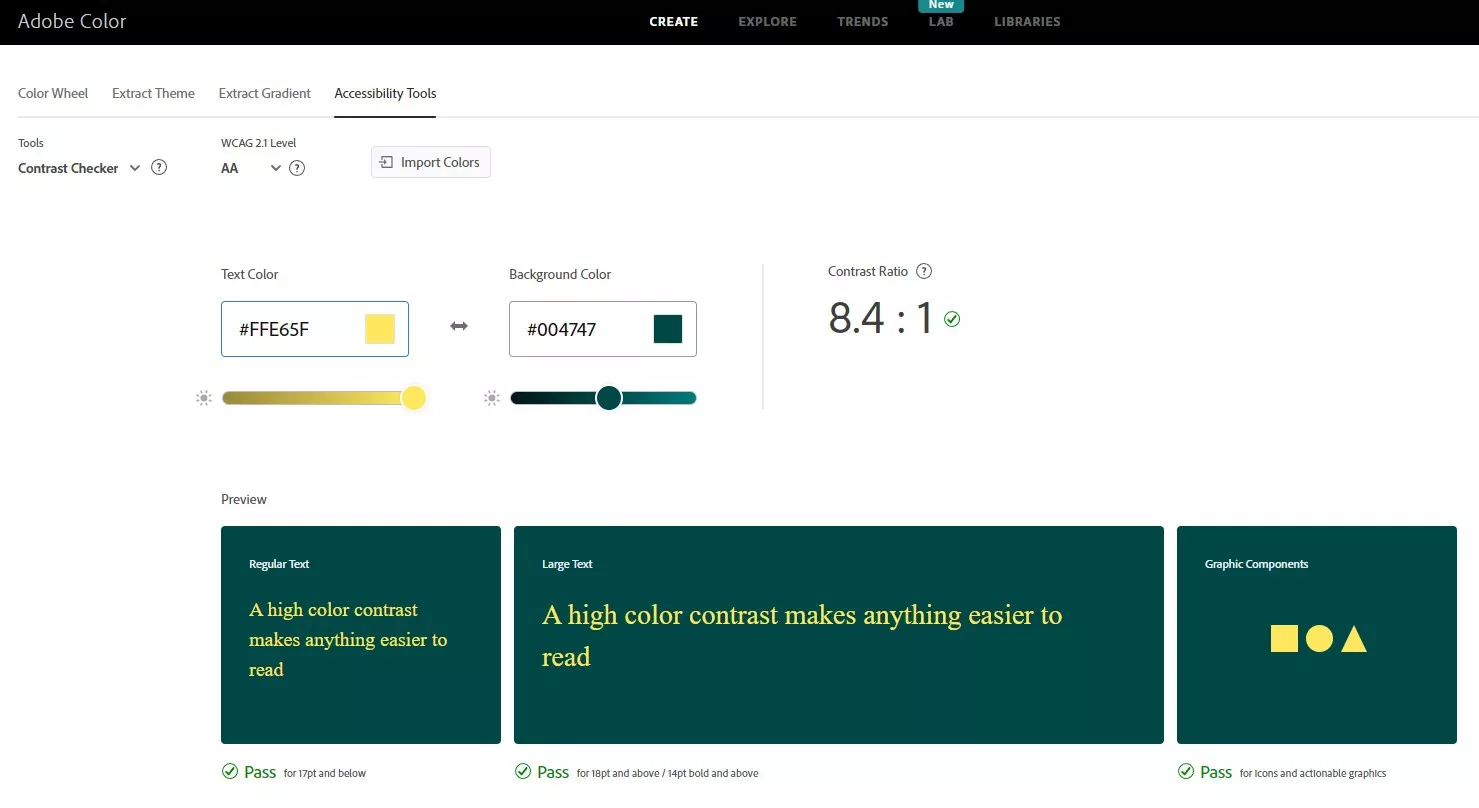 adobe color contrast checker