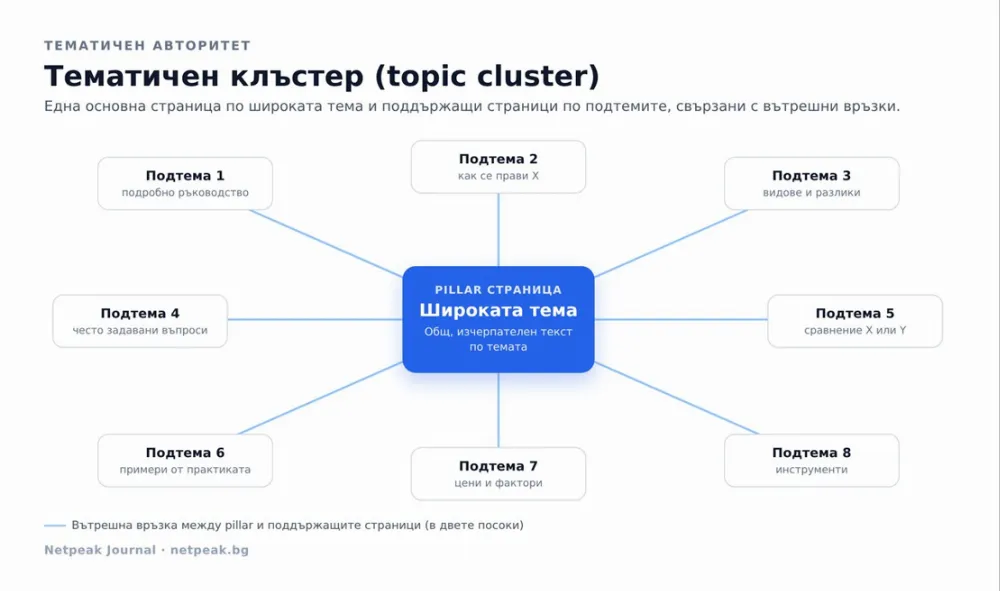 Изградете тематични клъстери.