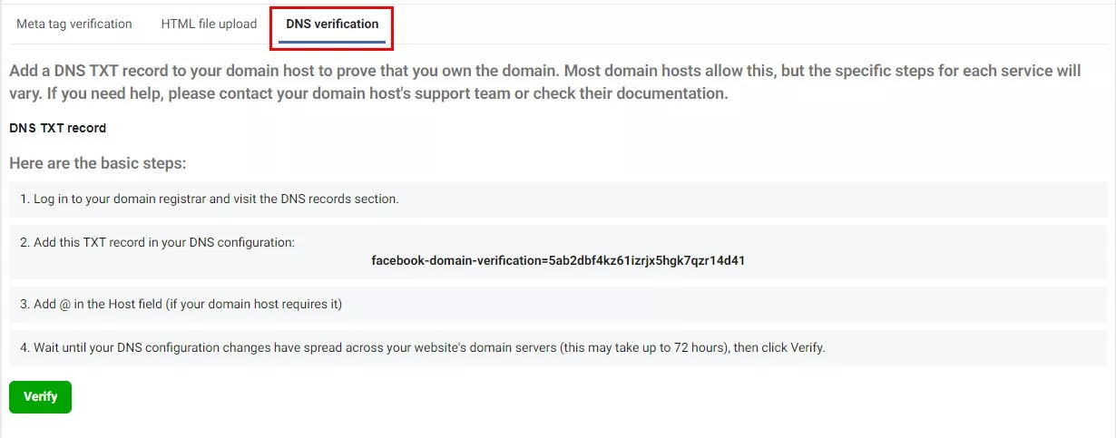 Facebook верификация на домейн с DNS записи през Cpanel: Част II - изображение 5