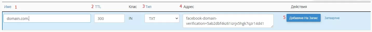 Facebook верификация на домейн с DNS записи през Cpanel: Част II - изображение 12