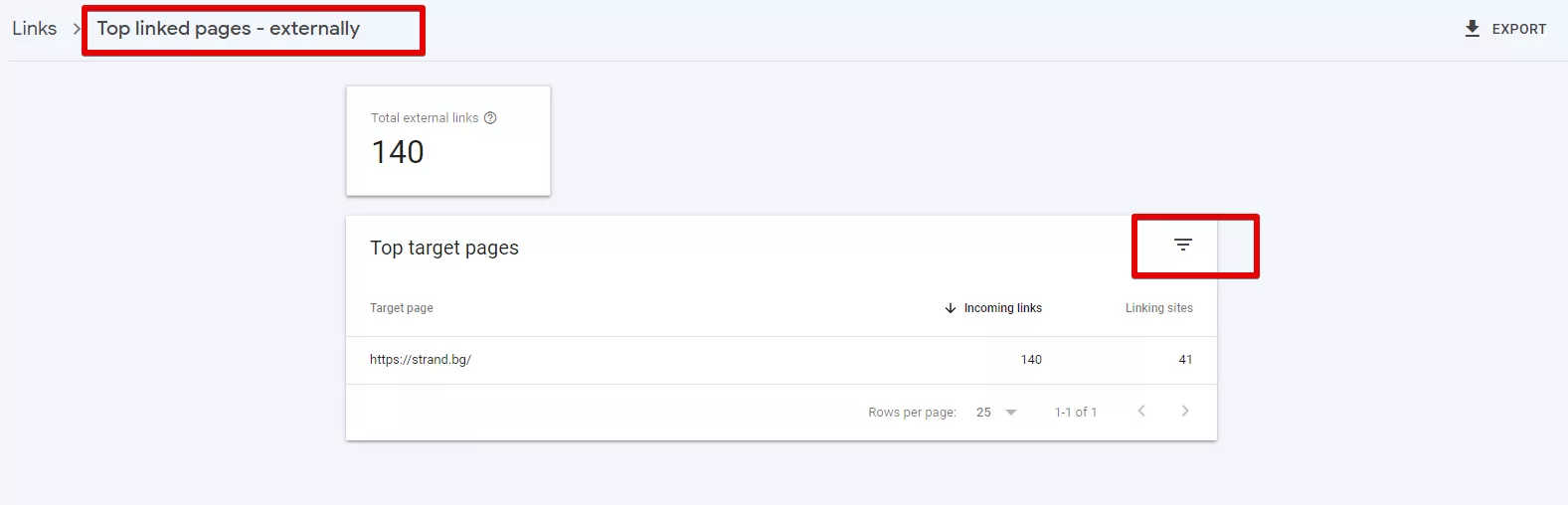 Анализ на външната линк маса с Google Search Console - изображение 4