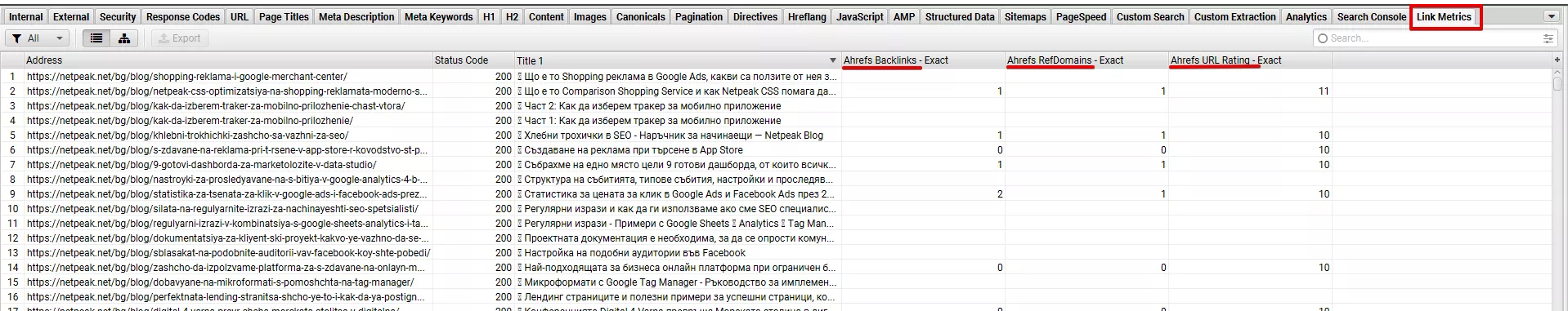 Анализ на външната линк маса с Google Search Console - изображение 16
