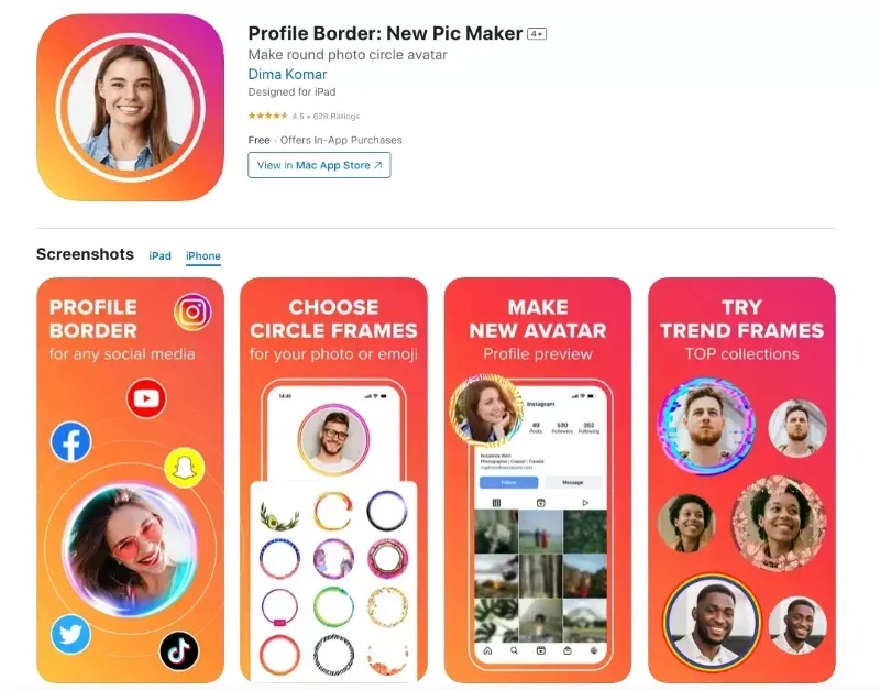 Profile Border: New Pic Maker