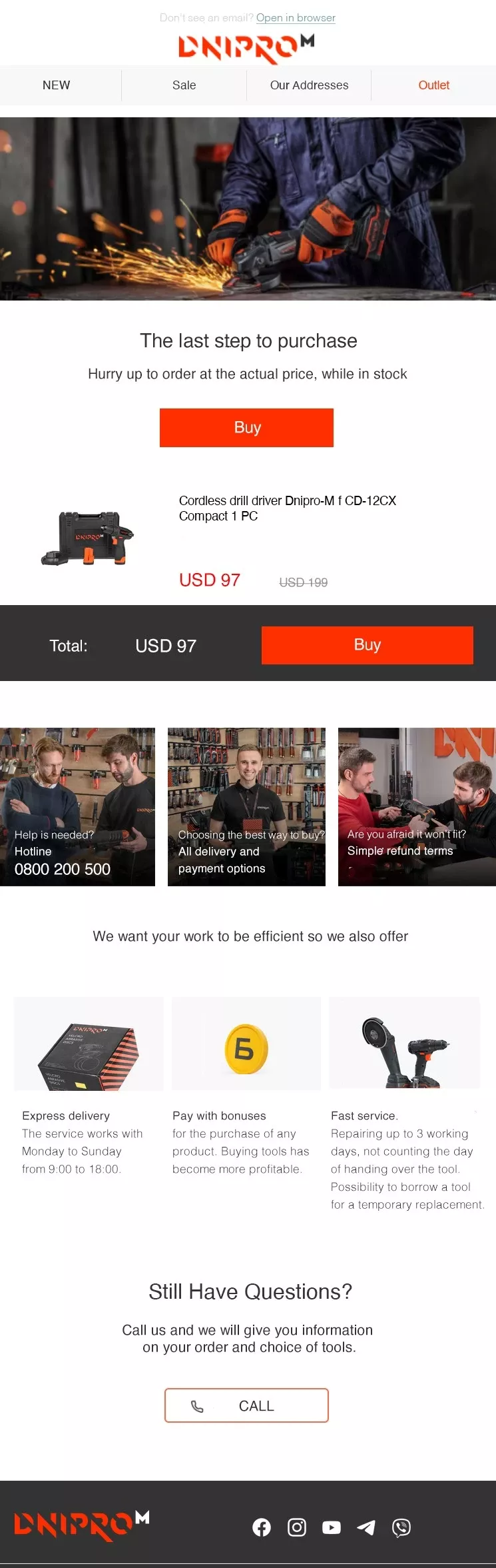 dnipro-m abandoned cart email example