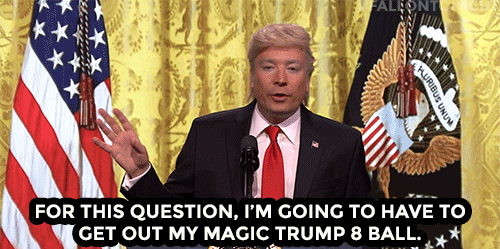 Magic 8 ball and Trump